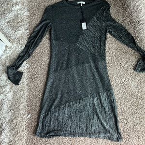 NWT Rag and Bone knit gray and black dress .